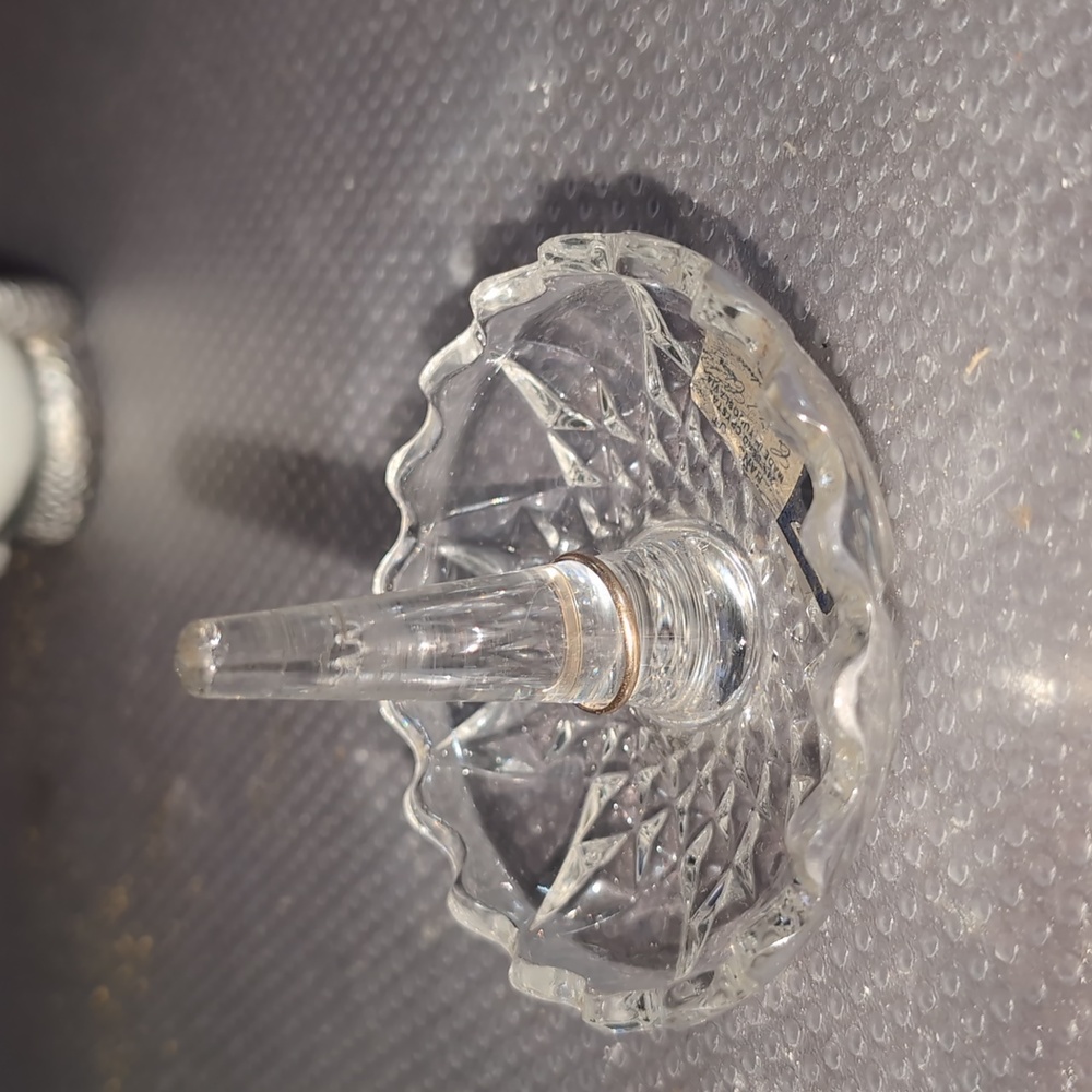 AVAILABLE -Vintage 24% lead Crystal made in Yugoslavia. 4" diameter.